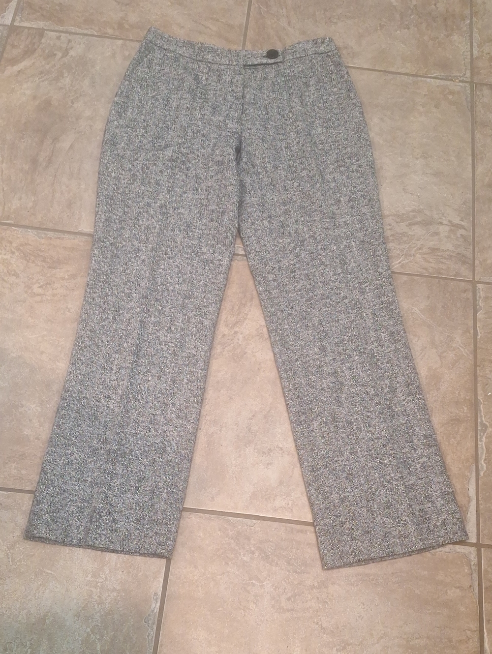 Anne KLEIN WOOL/ SILK BLEND TWEED DRESS PANTS 6P